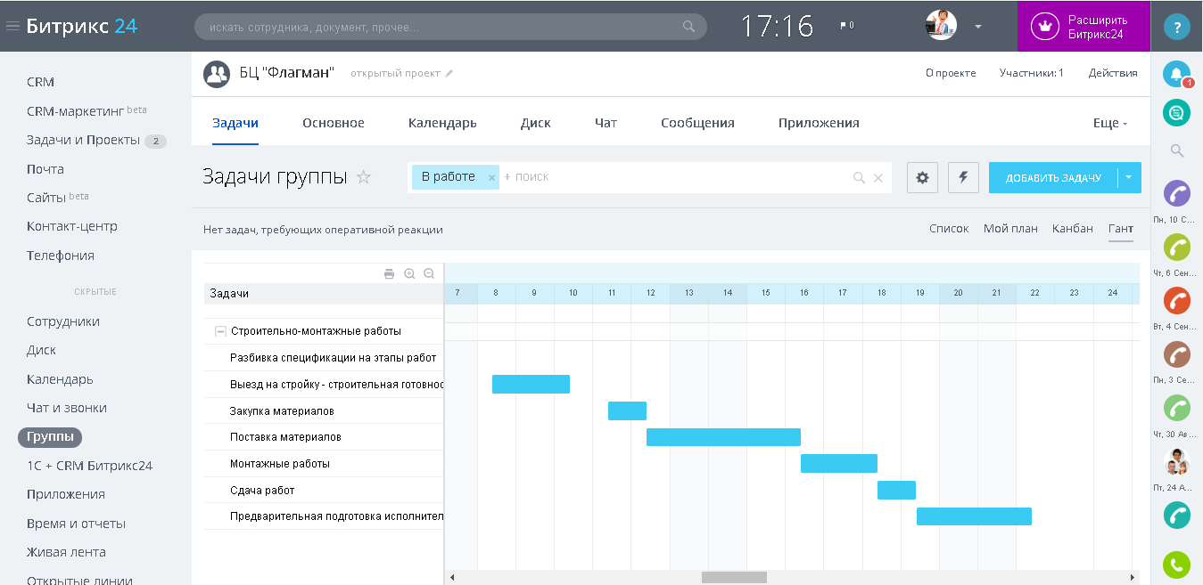 Битрикс 24 управление проектами